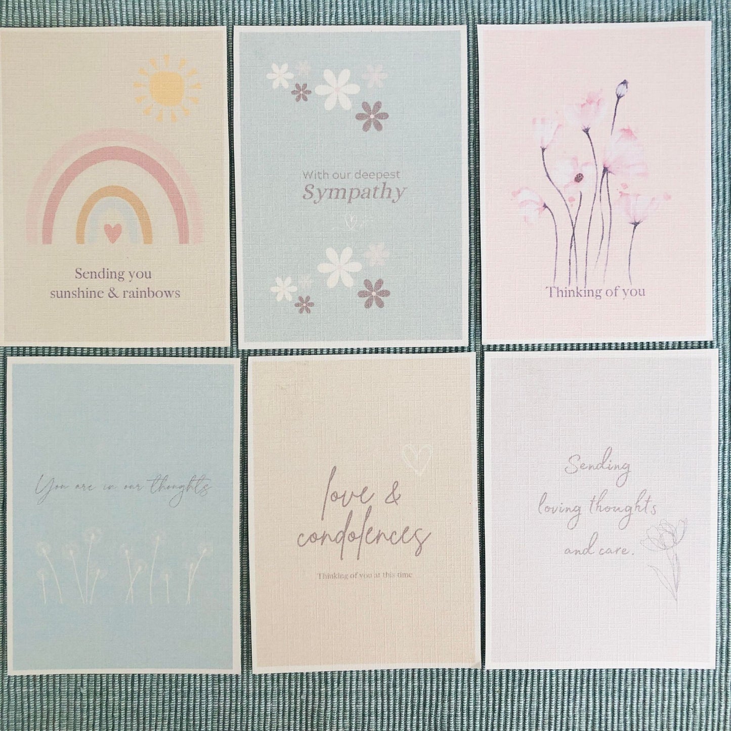 Notecard options for spirit of a child hamper